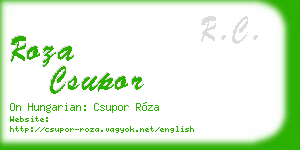 roza csupor business card